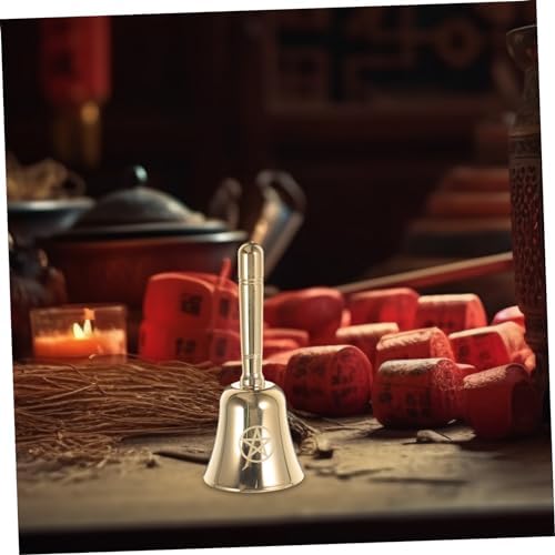 Amosfun Calice Pentagramme La Cloche De L'école Cloche De Poche De Cérémonie De Tarot Cloche Portative pour Cloche Rituelle Cloche De Divination Cloche D'autel Pentagramme Cuivre - Image 8