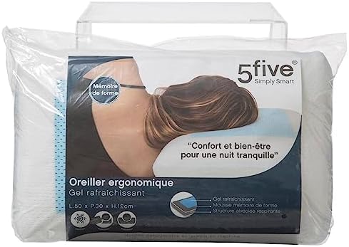 5five - Oreiller mémoire de Forme Gel 50x30cm - Image 2