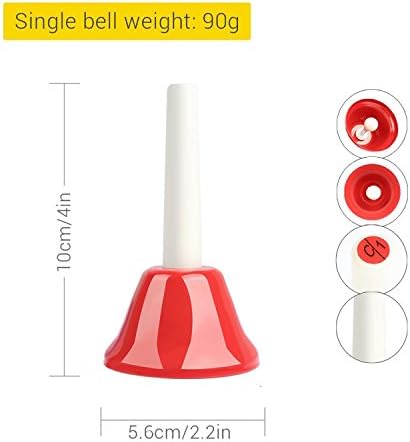 Cloches à percussion colorées - Kit de cloches diatoniques en métal avec sac de transport pour les tout-petits, les adultes, les festivals, les mariages, les fêtes de famille - Image 2