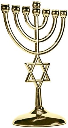 Étoile Or David décoratif Maison bougeoir 7 Branches Israël Menorah Symbole juif