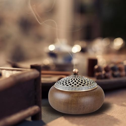 Porte-cône D'encens,Porte-bâtonnets D'encens avec Couvercle en Laiton pour Décoration Intérieure,Outils de Méditation,Outils de Yoga,Décoration Zen - Image 7