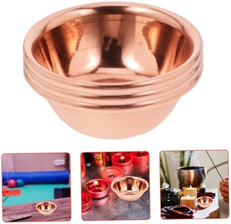 PRETYZOOM 7 Pièces tasse sacrée multifonction bols d' rituel verres à vin décor offre d'approvisionnement tasse de bouddhisme de bureau laiton bougie de thé culte - Image 9