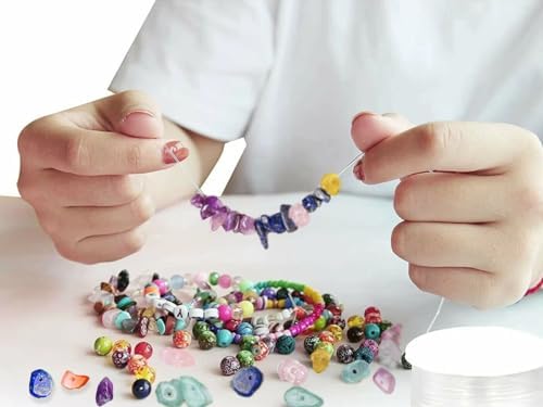 XIANNVXI Lot de 400 perles de cristal à enfiler 7 chakras pour bracelets, colliers, boucles d'oreilles, bijoux, artisanat, perles naturelles irrégulières, percées à faire soi-même, pierres précieuses - Image 5