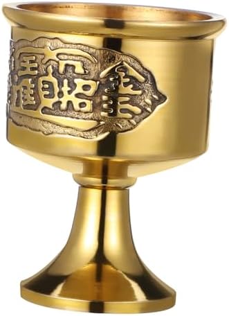 Amosfun 4 Pièces verre de vin tasses gobelets verres à vin sans pied tiges lunette vintage verre shooter verre shot mug the coupe sacrée décoratif accessoire de maison laiton Doré - Image 3