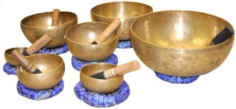 Bols chantants/Lot de 7/tibétain multicouche harmoniques Outil de méditation, Chakra Balancing Ensemble bol chantant - Image 2