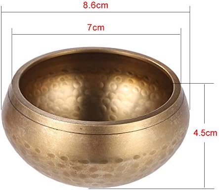 Btuty Bol chantant tibétain fait à la main en métal de 7,6 cm avec bâton pour bouddhisme, méditation, guérison, relaxation, yoga - Image 7