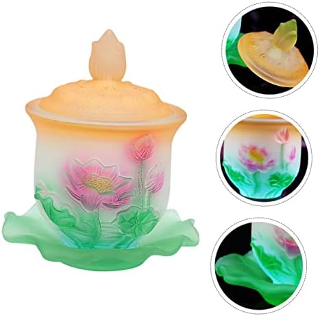 Ciieeo 4 Ensembles Coupe De Bouddha Yerba Bol Infuseur à Thé Tasse Coupe Rituelle Coupe Sacrée Proposer Des Accessoires Coupe à Offrande Multifonctions Coupe D'offrande En Verre Un Verre - Image 7