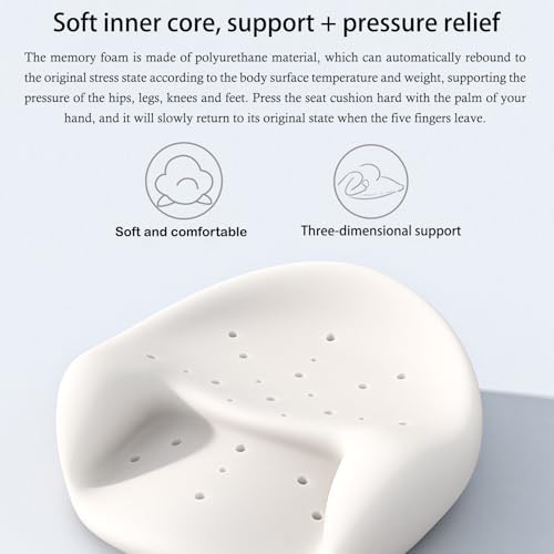 Coussin de méditation, coussin de sol confortable, coussins de sol surdimensionnés pour s'asseoir, coussin ergonomique, coussin de remplissage en mousse à mémoire de forme, coussin de toit pour baie vit - Image 7