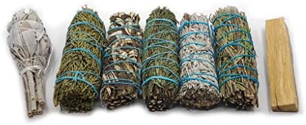Farbenwald Set d'encens de 7 pièces, Contenant Palo Santo, Sauge Blanche, cèdre, romarin, genévrier, Sauge des prés et Yerba Santa - Image 2