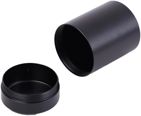 OVADA Boîte en métal Pour épices, Pilules et Herbes | Anti-odeurs et imperméables | Métal Aluminium | Boîte de Transport Premium | Boîte à tubes de haute qualité pour le stockage (Noir, 65x45 mm) - Image 3