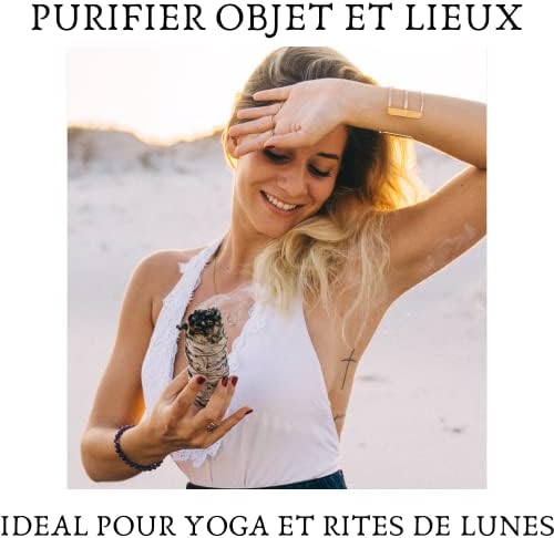 Coffret 2 Bâtons Sauge Blanche Purification à Bruler Coquille Ormeau | 2 Torches de Sauge | 2 bâtonnets Palo Santo (Bois de Santal)|Trépied | Encens Naturel 100%-Ebook l'art de la Fumigation(PDF) - Image 7