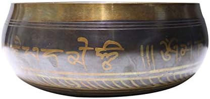 ZYuan Bol Chantant Artisanal，20 cm Bol Musical Tibétain avec Maillet et Coussin, pour Yoga Méditation Prière Relaxation Soulagement de Stress et Anxiété Guérison par Chakra Décoration de Maison