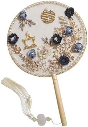 Alipis lot de 3 éventails rituels couler future mariée blanchs pour fête de mariage invités de la mariée vintage pour sa démoiselle d'honneur pour mariage pour la décoration - Image 9