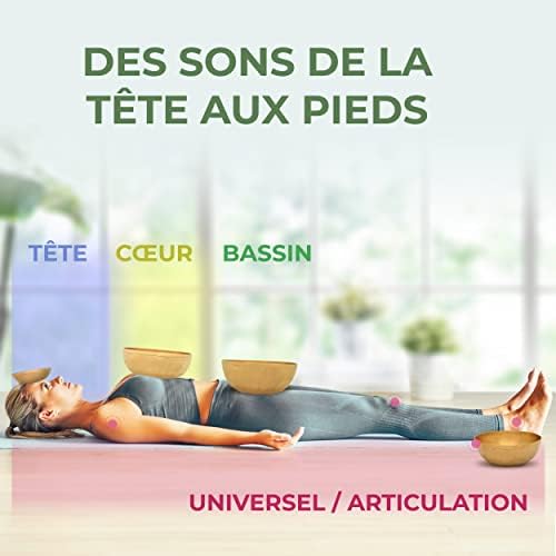 Ensemble professionnel de bols chantants tibétains GRAND (4 x bols), de Mini Ø 13,5 cm - tonalité haute, à Grand Ø 29,0 cm - tonalité basse, pour massage sonore, thérapie sonore, relaxation et yoga - Image 2