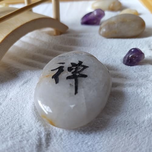 NATURALTOUCH Kit de jardin zen miniature japonais sur le thème de la pierre naturelle - Fabriqué en matériaux naturels dans un emballage respectueux de l'environnement - Idéal pour la méditation, la - Image 6