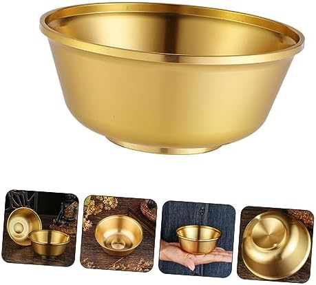 CRAFTHROU Tasse Sainte De Table Coupe Sacrée Tasse De Bouddhisme De Bureau Bol Tasse De Bouddhisme Résistante à L'usure Photophore Votif Bol D'autel Coupe D'offrande Cuivre Golden - Image 8