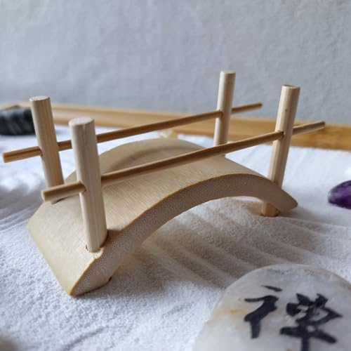 NATURALTOUCH Kit de jardin zen miniature japonais sur le thème de la pierre naturelle - Fabriqué en matériaux naturels dans un emballage respectueux de l'environnement - Idéal pour la méditation, la - Image 5