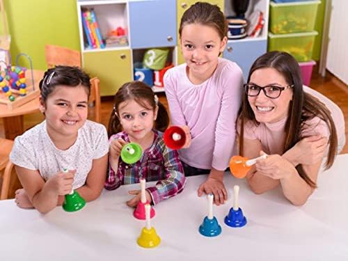 Cloches à percussion colorées - Kit de cloches diatoniques en métal avec sac de transport pour les tout-petits, les adultes, les festivals, les mariages, les fêtes de famille - Image 7