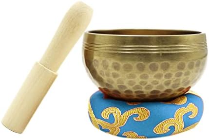 zymay méditation Bols chantants - Bol Chantant himalayen méditatif avec maillet et Coussin, Bols sonores tibétains pour la énergétique
