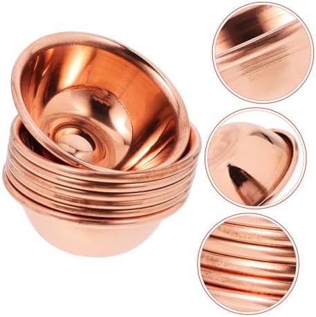 PRETYZOOM 7 Pièces tasse sacrée multifonction bols d' rituel verres à vin décor offre d'approvisionnement tasse de bouddhisme de bureau laiton bougie de thé culte - Image 7