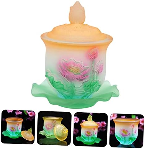 Ciieeo 4 Ensembles Coupe De Bouddha Yerba Bol Infuseur à Thé Tasse Coupe Rituelle Coupe Sacrée Proposer Des Accessoires Coupe à Offrande Multifonctions Coupe D'offrande En Verre Un Verre - Image 9