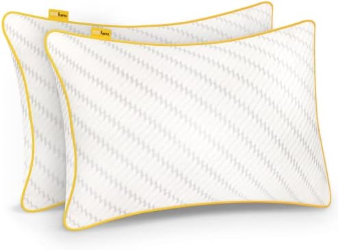Cosi Home Lot de 2 Oreillers à mémoire de Forme 71x45 cm - Coussin Respirant Blanc avec Housse en Bambou, Hauteur réglable, Lavable en Machine, pour Dormir sur Le Dos, Le côté ou Le Ventre