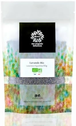 MON INFUSION BIO - Lavande Bio En Fleurs Entières - Pour Tisanes Et Infusions - Pour Recettes Maisons - Sublimez Votre Thé - Sélection De Premier Choix - Lavandula Angustifolia - 50 g