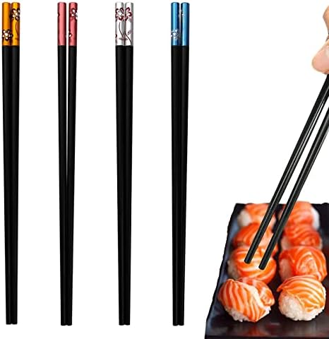 ZLXFT Baguette Chinoise Reutilisable,Baguettes Chinoises,Baguettes Inoxydable,Baguettes en Alliage Métallique,Japonaises Réutilisables Baguettes pour Manger,Cusinier, Restaurant,Cadeau de Noël