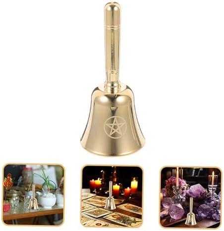 Amosfun Calice Pentagramme La Cloche De L'école Cloche De Poche De Cérémonie De Tarot Cloche Portative pour Cloche Rituelle Cloche De Divination Cloche D'autel Pentagramme Cuivre - Image 4