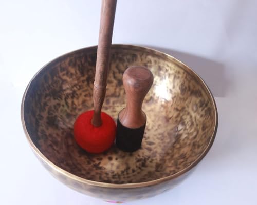 NHH Bol chantant tibétain de 40,6 cm, martelé à la main avec coussin et maillet
