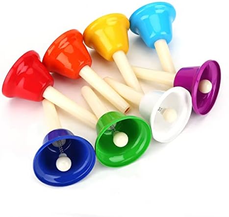 Cloches à percussion colorées - Kit de cloches diatoniques en métal avec sac de transport pour les tout-petits, les adultes, les festivals, les mariages, les fêtes de famille - Image 5