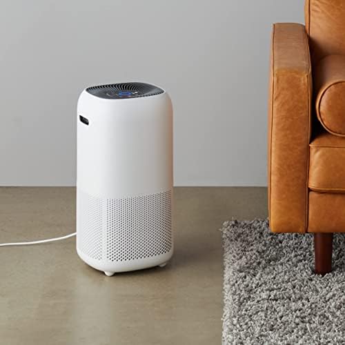 Amazon Basics - Purificateur d'Air, Couvre 48 m², filtre True Hepa, Élimine 99,97% des allergènes (Poussière, Fumee, Pollen), Capteur Intelligent de la Qualité de L'Air, Prize Europeenne, Blanc, Blanc - Image 8