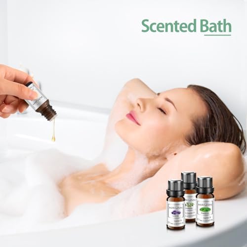 Mayjam Huile Essentiellle aromathérapie 6 x 10 ml, coffret huiles Essentielles verser diffuseur pure naturelle, huile parfume eucalyptus, menthe poivrée, lavande, tee arbre, citronnelle, orange - Image 4