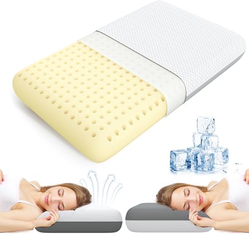 MOLPHIT Coussin en mousse à mémoire de forme en gel à mémoire de forme, 70 x 40 cm, coussin rafraîchissant pour dormir sur le côté, le dos et le ventre, coussin de nuque pour dormir, oreiller