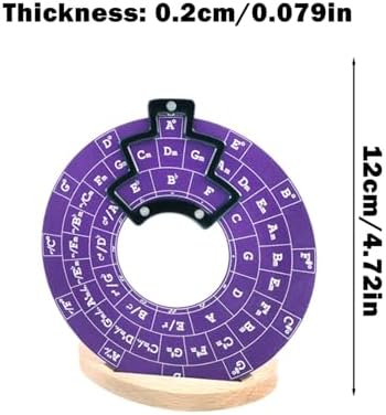 Cercle des Cinquièmes Roues | Disque de théorie musicale pour guitare Métal | Roue d'accorde de Mélodie Guitare AVEC Support et SAC Rangement | Cercles Quintes Instruments Muque Outils Pédagogiques - Image 2