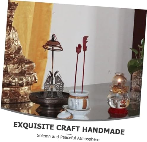 Zerodeko Bâtons en Bois Rétro Sculptés À La Main 2 Pièces Fournitures D'Outils Bouddhistes Accessoires Rituels Fournitures pour Temples Bouddhistes Et - Image 9