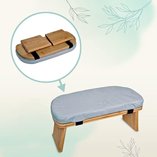 Zen Power Tabouret de Yoga Ergonomique en Bois, Accessoires de Yoga, Banc Musculation et Prière pour Les Moments Spirituels, Confortable et Rembourré - Image 3