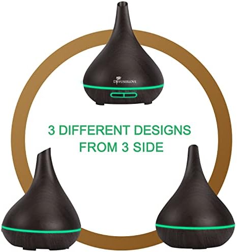 Diffuserlove 500 ml Diffuseur d'Huiles Essentielles Electrique Aromathérapie Humidifificateur Vaporisateur d'Huile Parfume, a mené 7 Couleur - Image 5