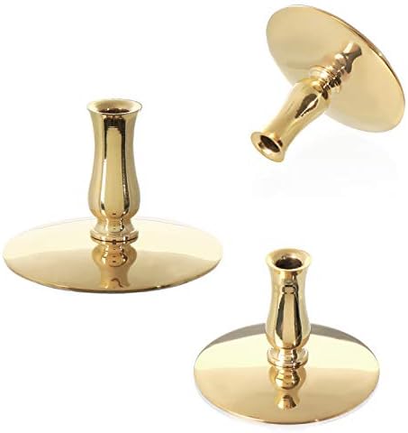 NKlaus 3X Porte-Bougies Laiton doré Chandelier Bougies rituelles Minces en Cire d'abeille jusqu'à Ø6,7mm Chandelier Mariage 6731