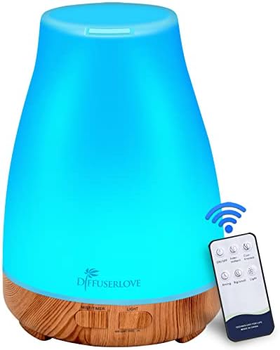 Diffuseur d'Huiles Essentielles 300ML Diffuseur d'Aromathérapie Electrique avec 7 Lumières LED de Couleur et Arrêt Automatique sans Eau pour Chambre à Coucher, Bureau, Maison, Cuisine, Yoga