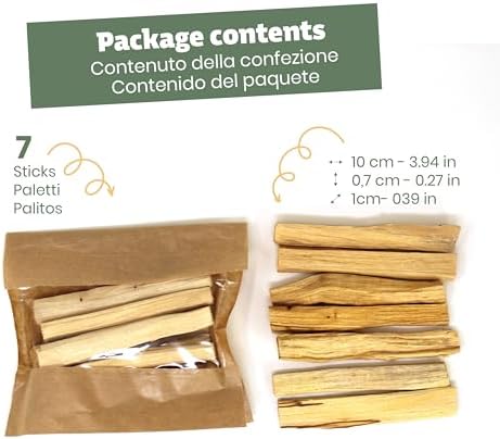 NIRDOSH - Palo Santo Bâtons PALITO de Equateur 10cm - 7 Bâtons en Bois de Encens Naturel 100% Originaux et Biologiques Yoga, Méditation Palo Santo Bois sacré Bursera Graveolens - Image 2