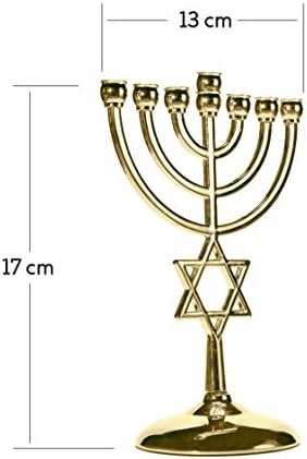 Étoile Or David décoratif Maison bougeoir 7 Branches Israël Menorah Symbole juif - Image 2