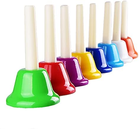 Cloches à percussion colorées - Kit de cloches diatoniques en métal avec sac de transport pour les tout-petits, les adultes, les festivals, les mariages, les fêtes de famille