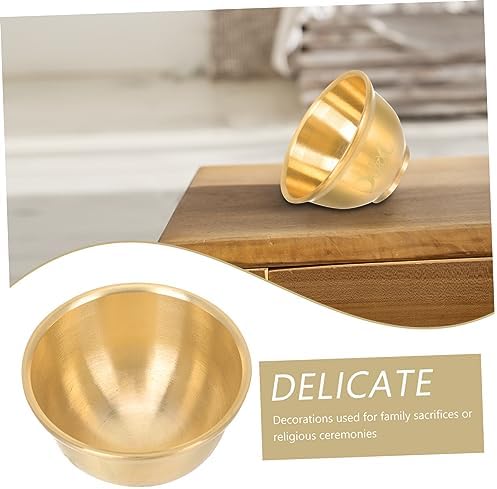 MUSISALY Meubler Le Bol Sacré Bol Sacré pour Le Rituel Petit Bol à Offrande Bol De Sacrifice pour Le Rituel Mini Décor Bol Sacré pour La Religion Bols D'offrande D'autel Golden Cuivre - Image 9