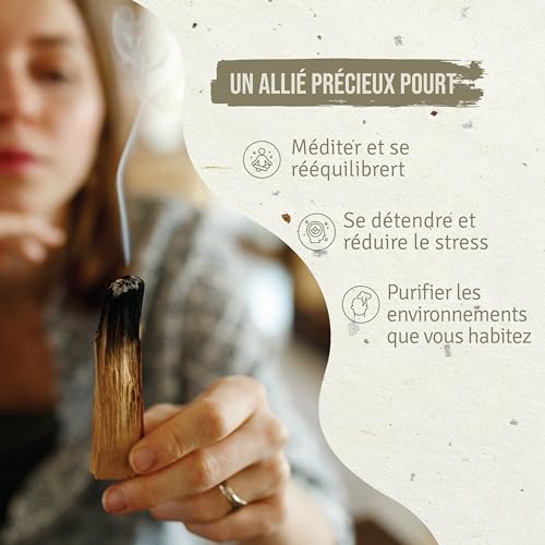 PALOSANTO - Palo Santo Batons Populaire Ayabaca - 8 Batons - Qualité Supérieure du Pérou - Encens Naturel Idéal Purification, Protection Maison - Bois Naturel 100% Bursera Graveolens - Image 3