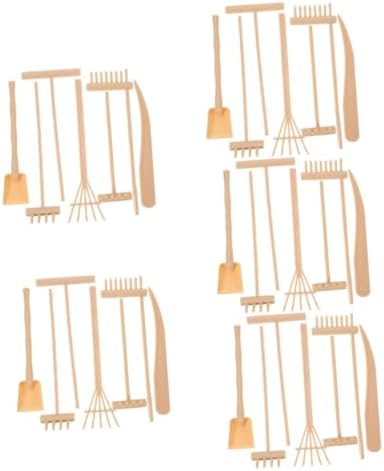 POPETPOP 5 Ensembles Râteau à Sable Kit de Râteau de Jardin Zen Outil de Jardin Zen Décor Méditation Accessoires Outils de Jardinage Zen Râteau de Jardin de Sable Zen Râteaux de Jardin Zen