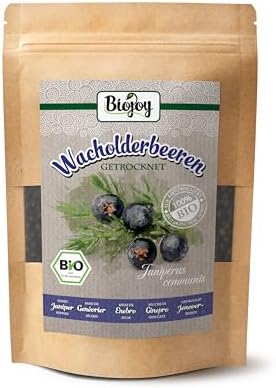Biojoy Baies de Genièvre BIO (100 g), séchées et entières, Thé de Genévrier (Juniperus communis)