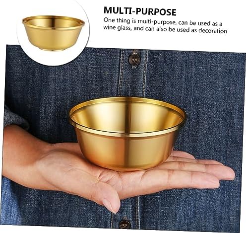 CRAFTHROU Tasse Sainte De Table Coupe Sacrée Tasse De Bouddhisme De Bureau Bol Tasse De Bouddhisme Résistante à L'usure Photophore Votif Bol D'autel Coupe D'offrande Cuivre Golden - Image 3