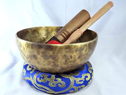 Bol Chantant 22,9 cm – Bol chantant tibétain Méditation – bol fait main Bol – 7 Bols en métal à partir de Népal, bols bouddhistes