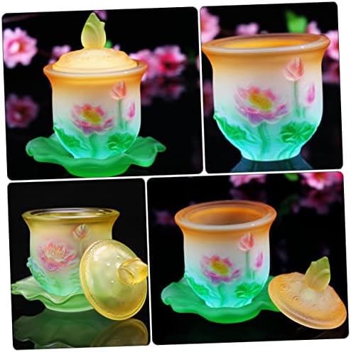 Ciieeo 4 Ensembles Coupe De Bouddha Yerba Bol Infuseur à Thé Tasse Coupe Rituelle Coupe Sacrée Proposer Des Accessoires Coupe à Offrande Multifonctions Coupe D'offrande En Verre Un Verre - Image 2